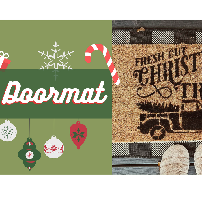 Step by Step DIY Holiday Doormat!