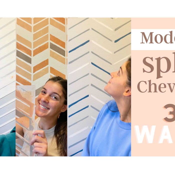 3 Different Ways to use the Split Chevron Stencil in Your Space