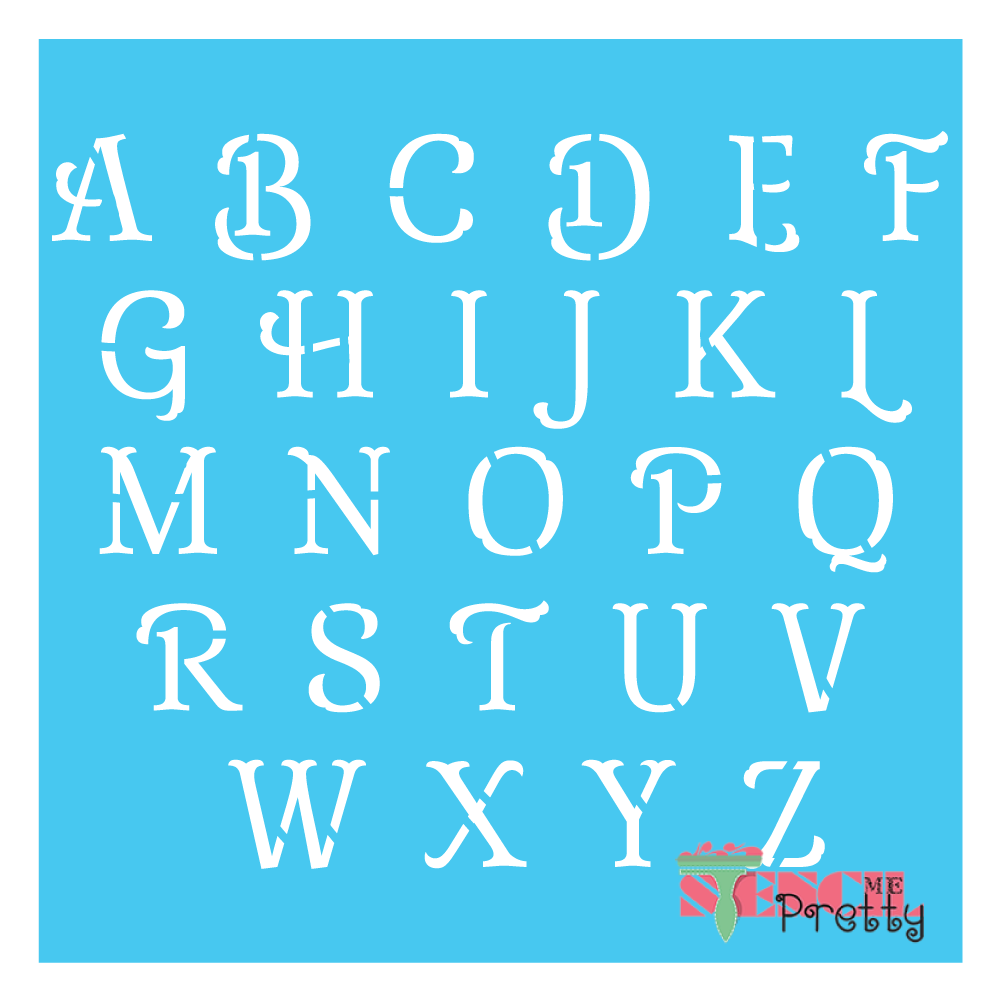 Complete French alphabet stencil
