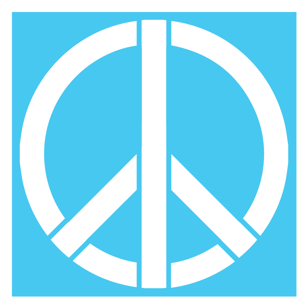 peace symbol stencil