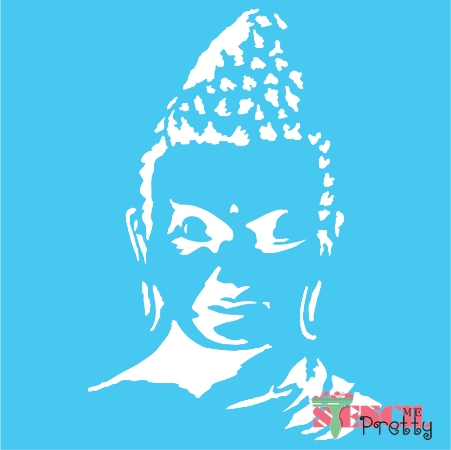 meditating Gautama Buddha stencil