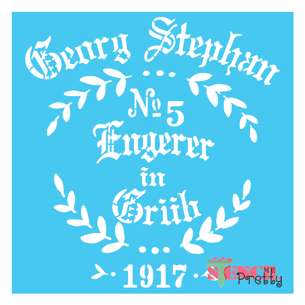 George Stephan Engere in Grub German Stencil