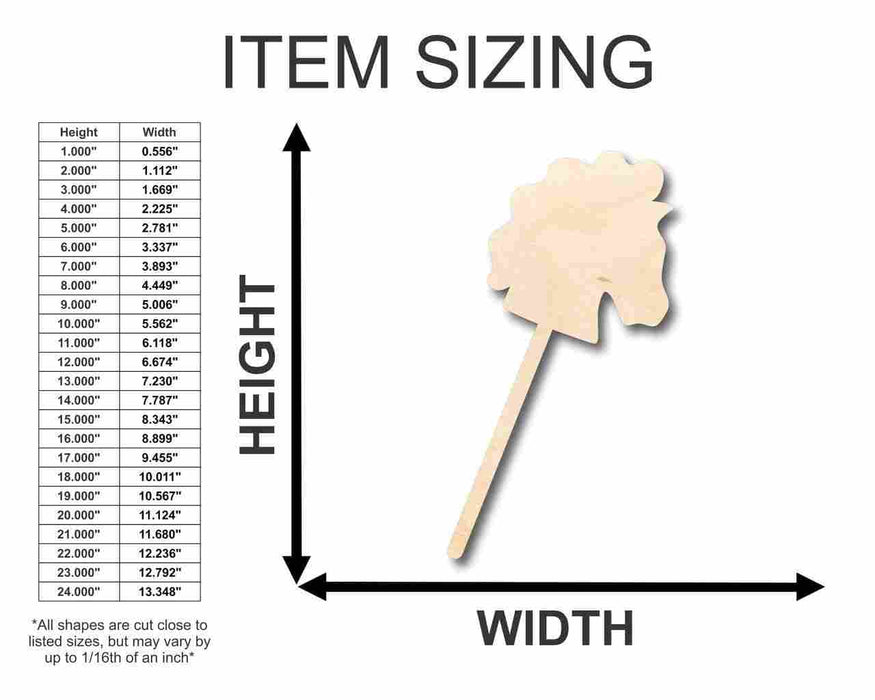 Unfinished Wood Hobby Horse Shape - Toy Animal - Craft - up to 46" DIY