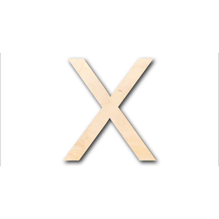 Unfinished Wood Arial Letter X Shape - Craft - up to 46" DIY