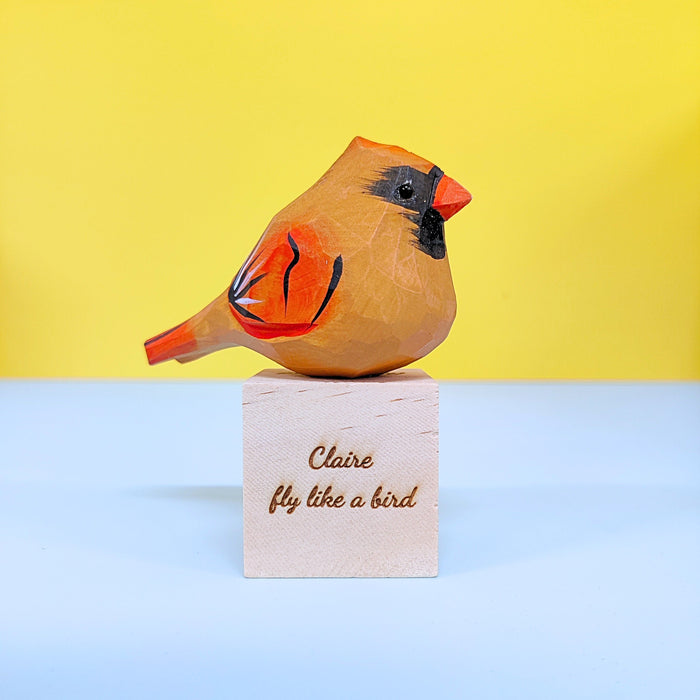 Hand-Carved Cardinal Bird DIY Painting Kit – Nature-Inspired Decor & Gifts