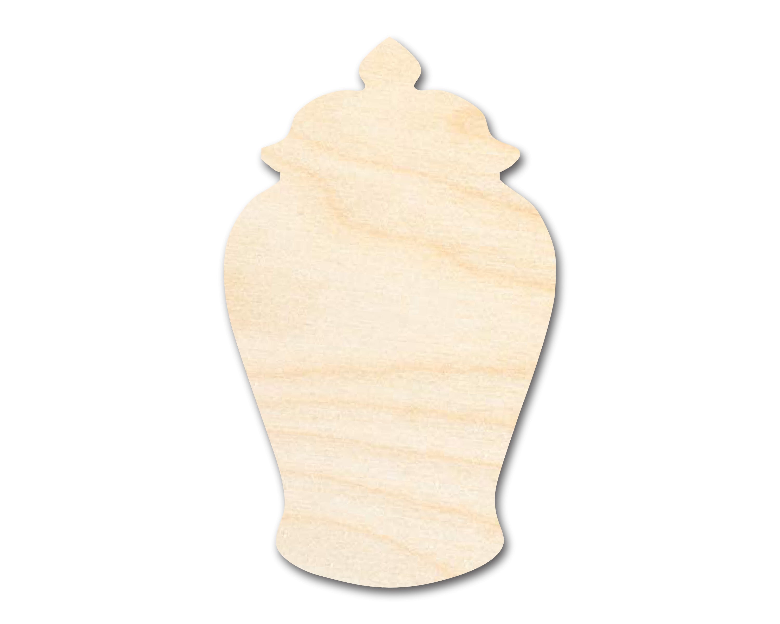 Unfinished Wood Ginger Jar Silhouette - Craft - up to 46
