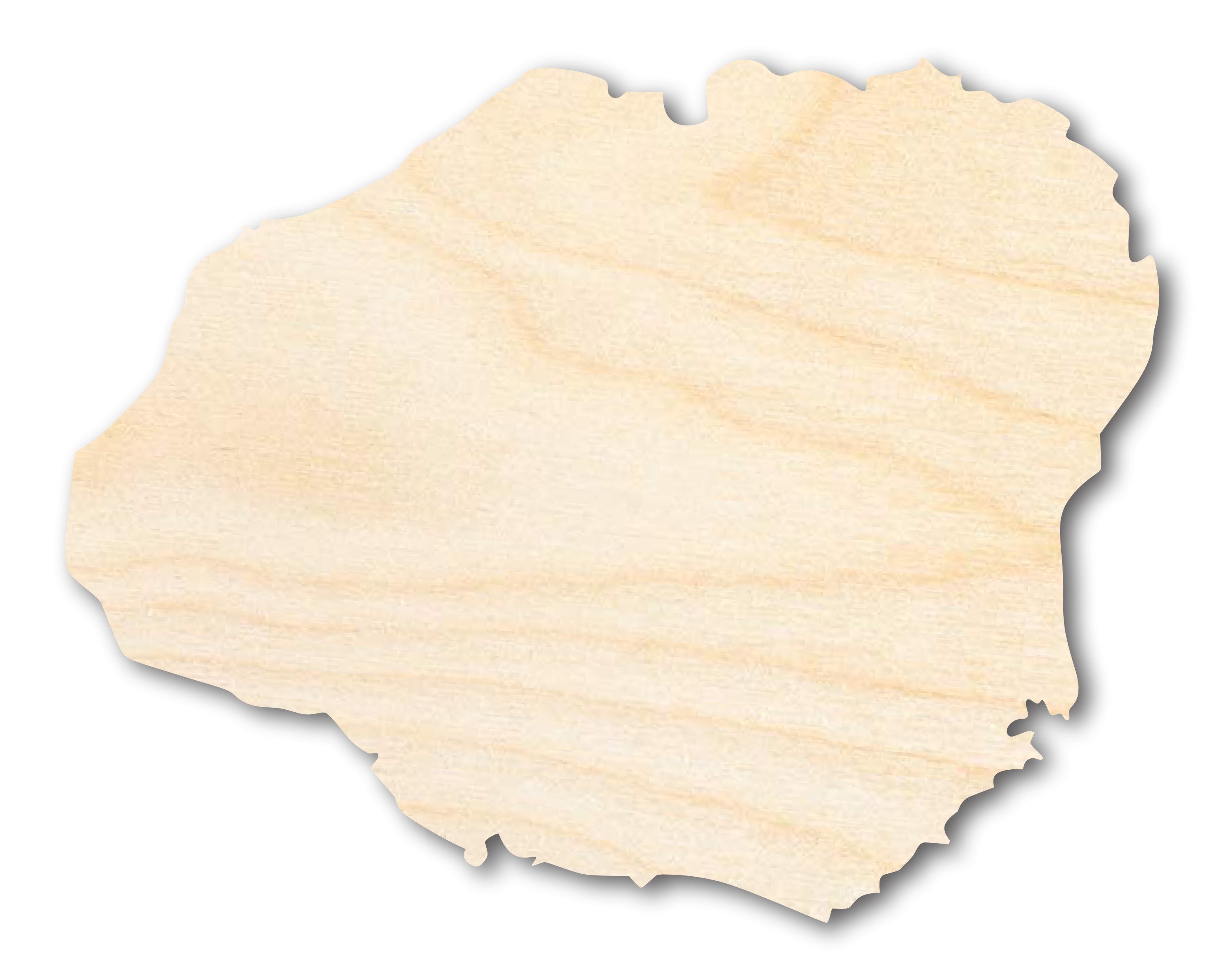 Unfinished Wood Kauai Hawaiian Island Shape - Craft - up to 46