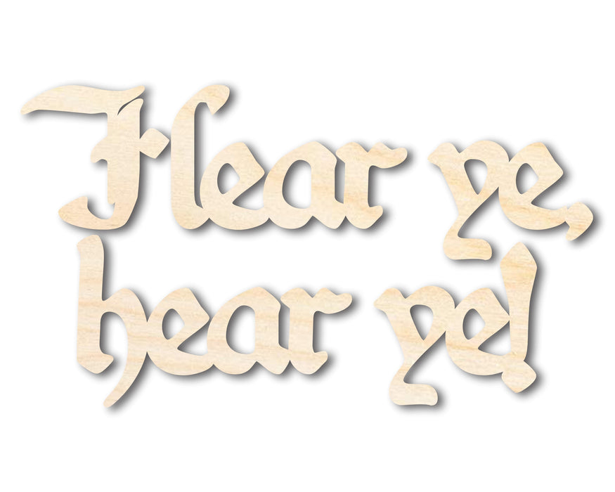 Unfinished Wood Hear ye, hear ye! Shape - Craft - up to 46"
