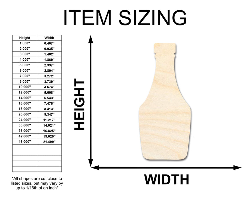 Unfinished Wood Ketchup Bottle Shape | Craft Cutout | up to 46" DIY