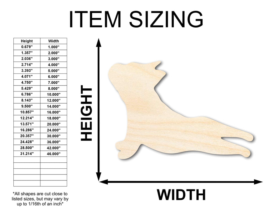 Unfinished Wood Stretching Dog Silhouette | DIY Dog Craft Cutout | up to 46" DIY