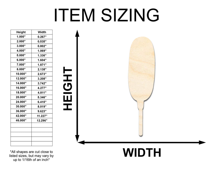 Unfinished Wood Corn Dog Shape | Food | Fun Fair | Craft Cutout | up to 46" DIY