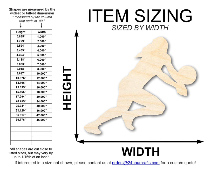 Unfinished Wood Volleyball Receive Shape | DIY Craft Cutout | up to 46" DIY