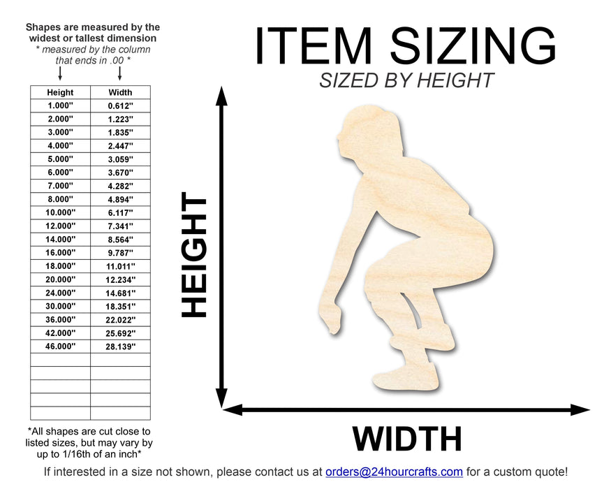 Unfinished Wood Volleyball Bump Shape | DIY Craft Cutout | up to 46" DIY