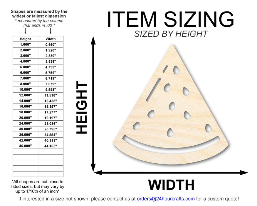 Unfinished Wood Watermelon Slice Shape | DIY Craft Cutout | up to 46" DIY
