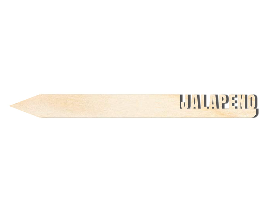 Unfinished Wood Jalapeno Garden Stake | DIY Craft Cutout | up to 24" DIY