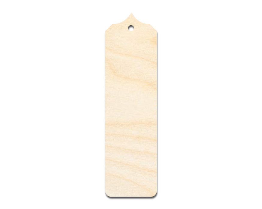 Unfinished Wood Sharp Pointed Top Bookmark Shape | DIY Craft Cutout | up to 12" DIY