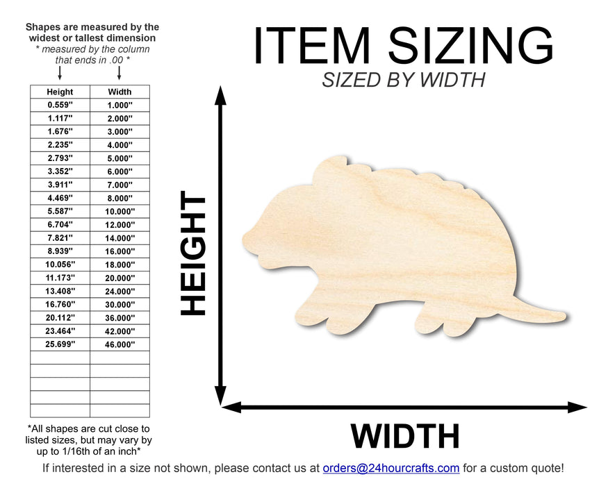 Unfinished Wood Armadillo Shape | DIY Craft Cutout | up to 46" DIY