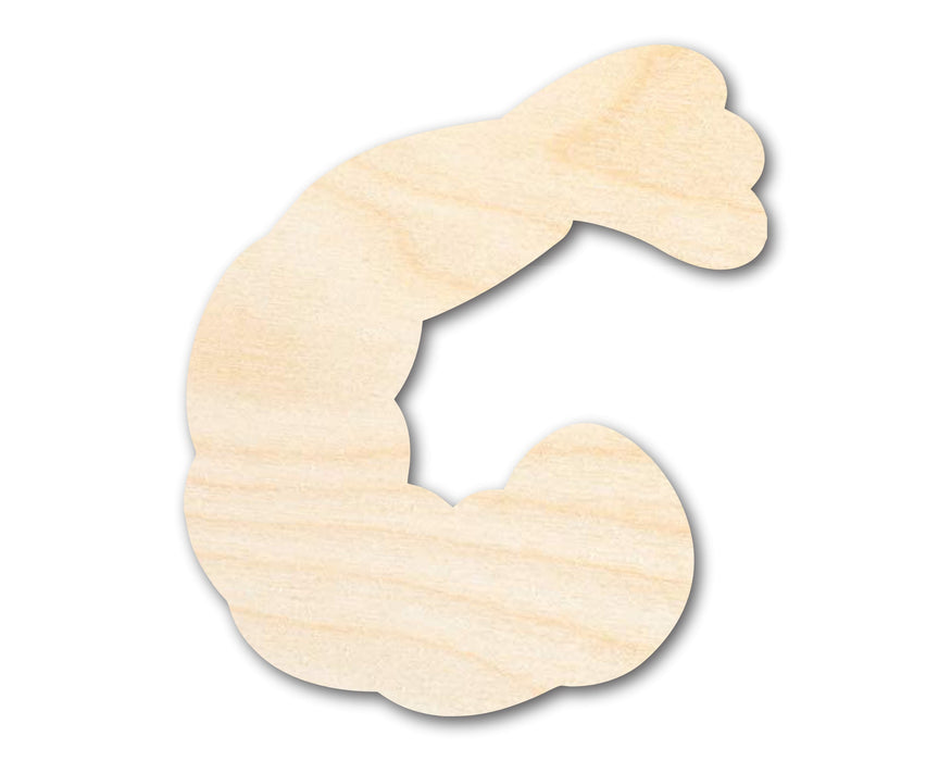 Unfinished Wood Cooked Shrimp Shape | DIY Craft Cutout | up to 46" DIY