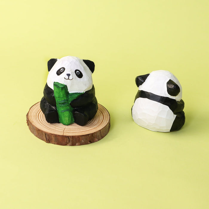 Paint Your Own Wooden Panda Kit – Hand-Carved DIY Painting Craft with Accessories, Cute Decor for Panda Lovers