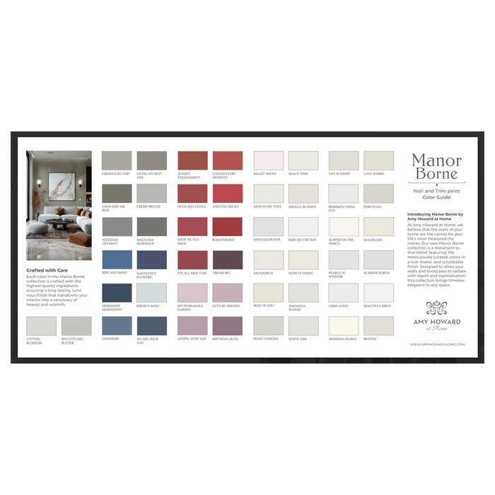 Manor Borne Wall Paint Color Card