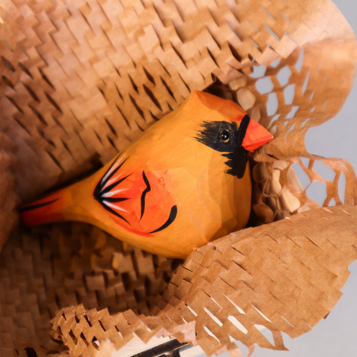 Hand Carved Cardinal Bird, Unique Gift for Loved Ones