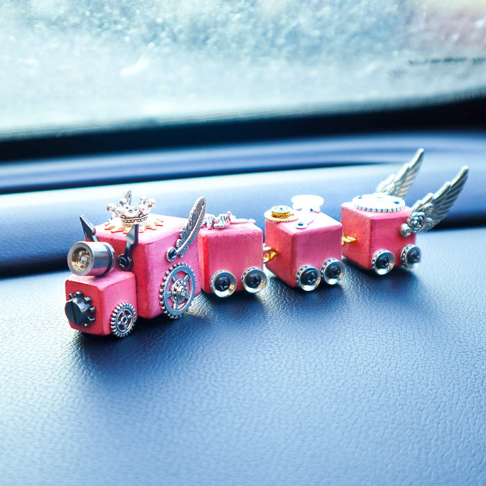 DIY Timber Train Kit – Build a Wooden Train with LED Light, Fun Accessories, Home and Office Décor