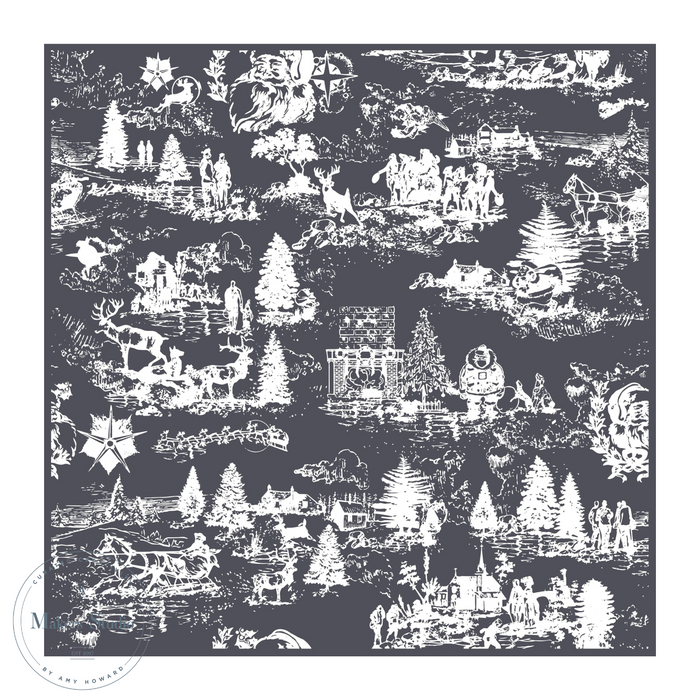 Christmas Toile - Mesh Stencil 12x12
