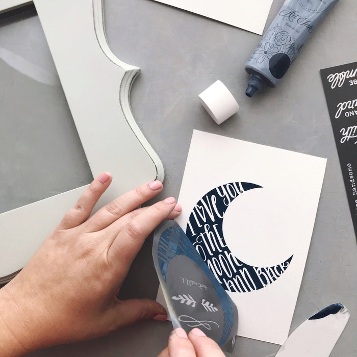 Angels and Moon - Mesh Stencil 2 pack 4.25x11