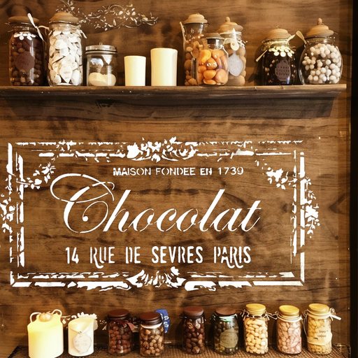 chocolate fondue stencil