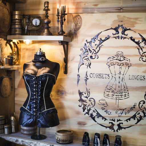 Parisian Corsets and Linges stencil