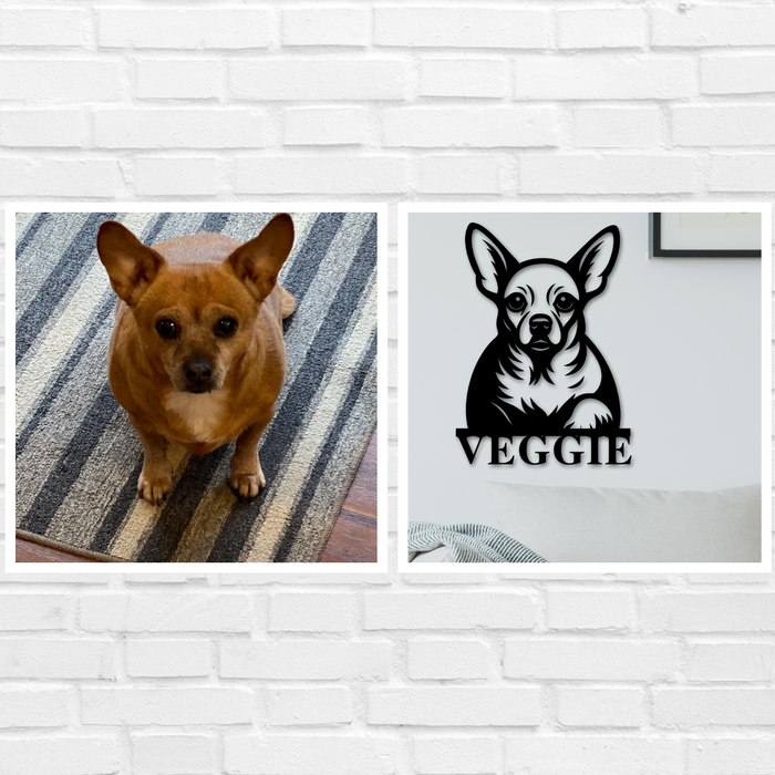 Dog Portrait Custom Metal Sign