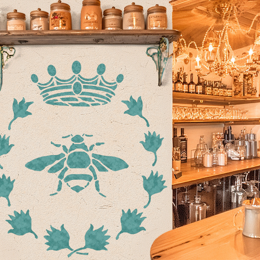 royal french bee stencil