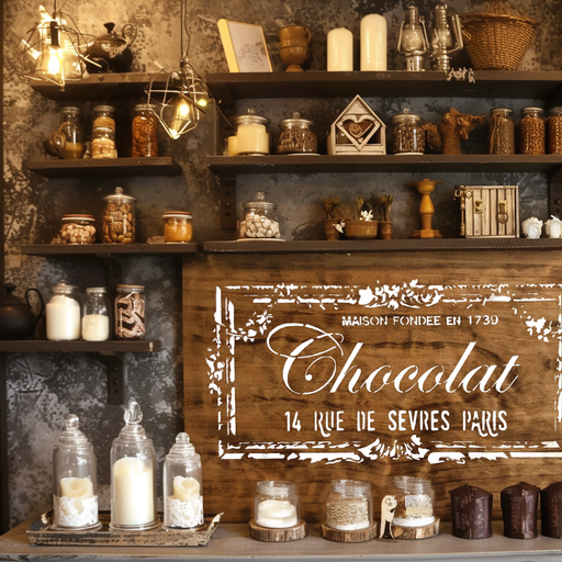 chocolate fondue stencil