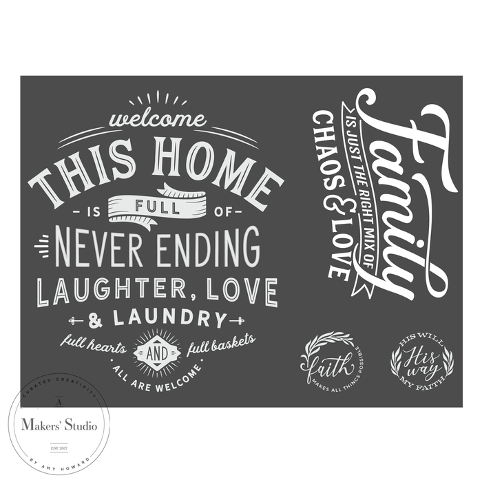 Full House - Mesh Stencil 24x18