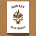 Harley Davidson Flaming Skull Stencil