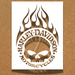 Harley Davidson Flaming Skull Ring Stencil