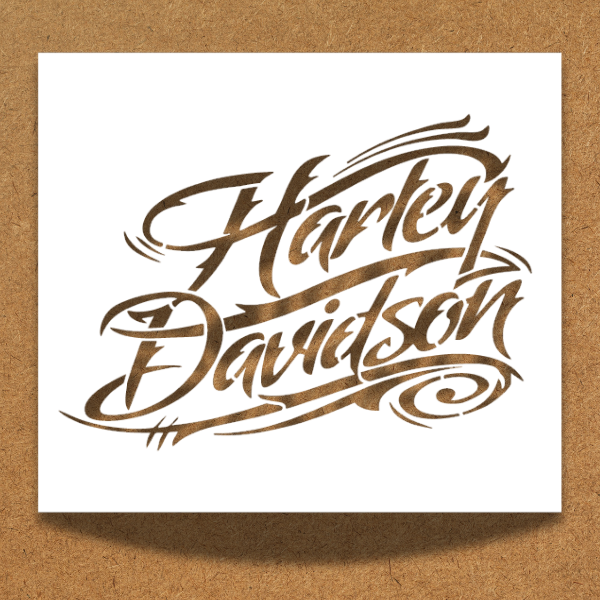 Harley Davidson Classic Script Stencil