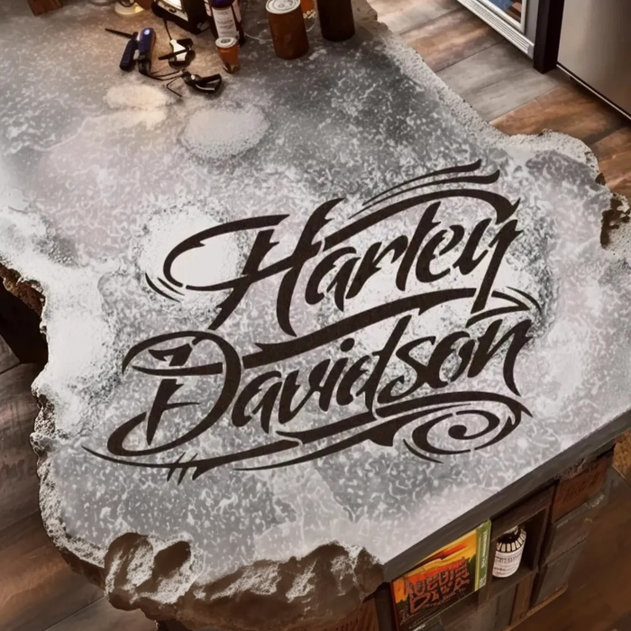 Harley Davidson Classic Script Stencil