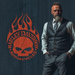 Harley Davidson Flaming Skull Ring Stencil