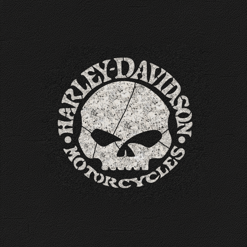 Harley Davidson Classic Skull Ring Stencil