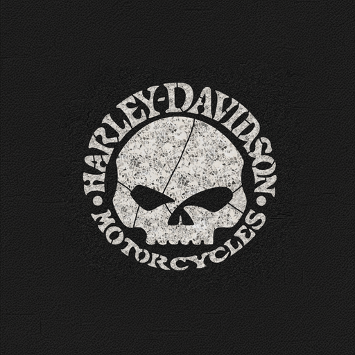 Harley Davidson Classic Skull Ring Stencil