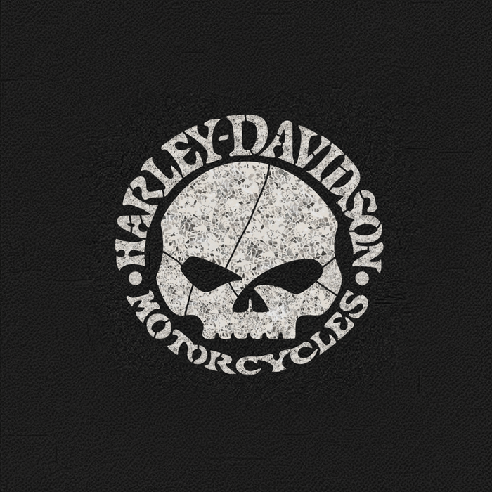 Harley Davidson Classic Skull Ring Stencil