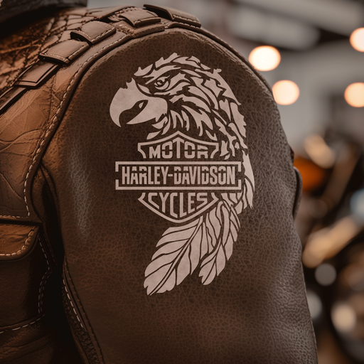Harley Davidson Eagle and Feather Stencil