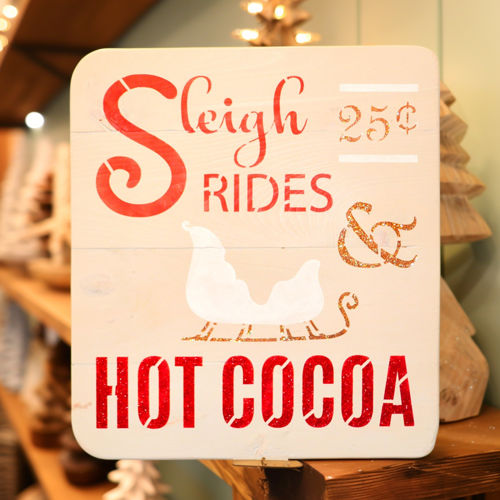 hot cocoa stencil