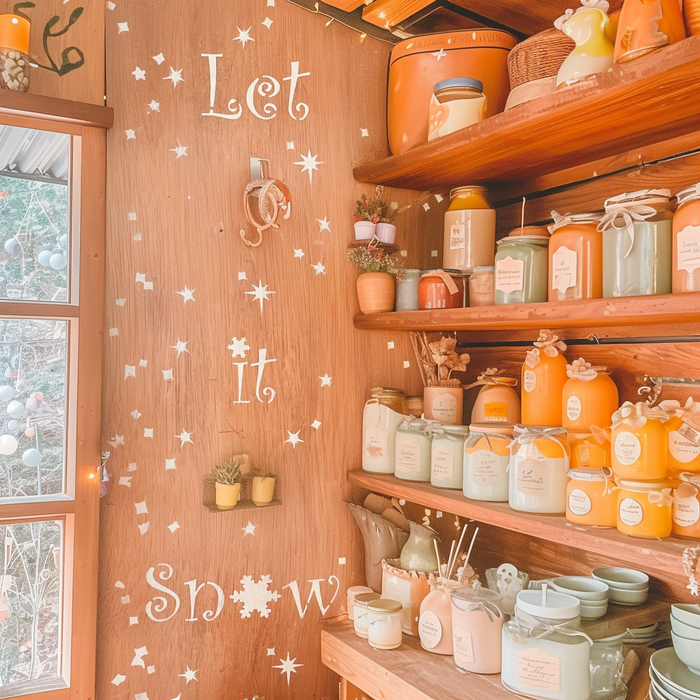 let it snow stencil