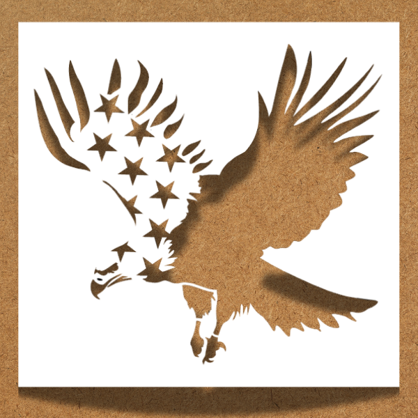 Patriotic American Eagle Stencil