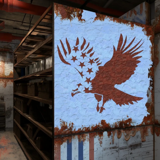 Patriotic American Eagle Stencil