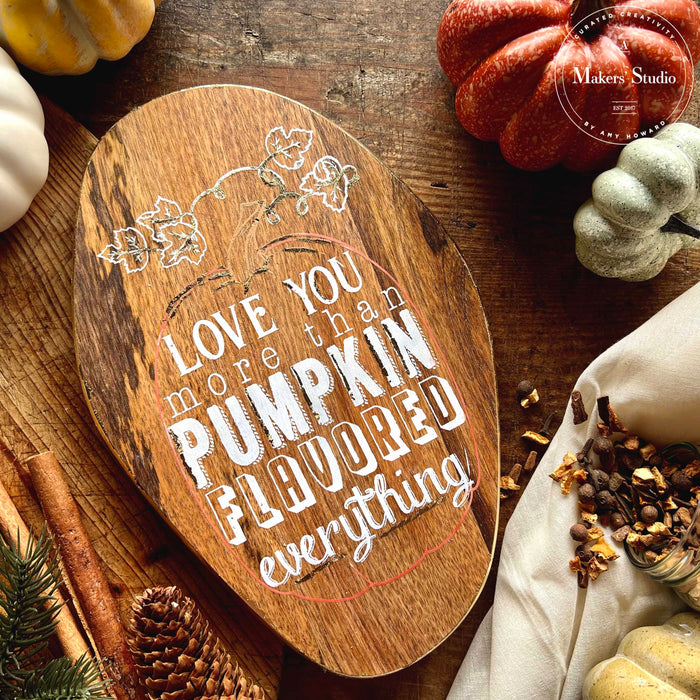 Pumpkin Flavored - Mesh Stencil 5.5x8.5
