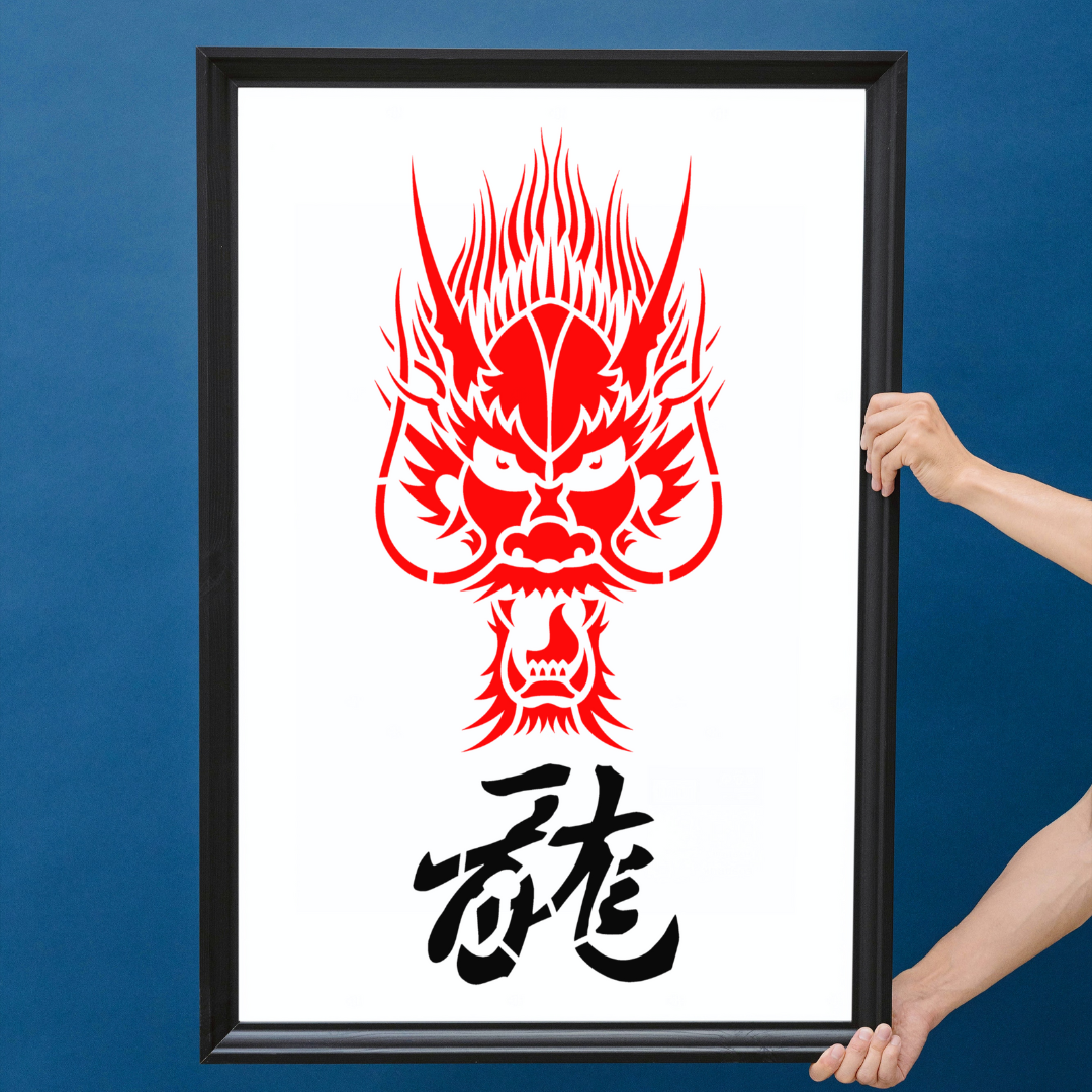 chinese dragon stencil