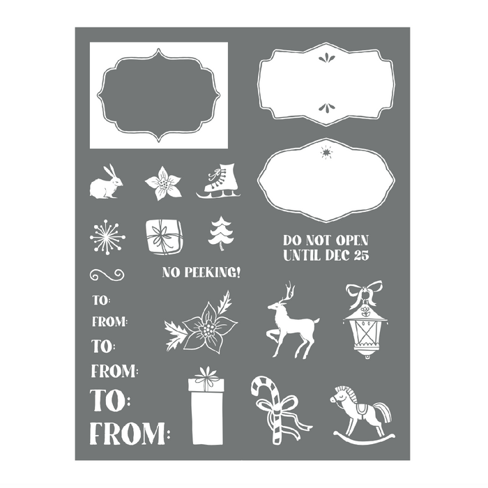 Gift Giving - Mesh Stencil 8.5x11